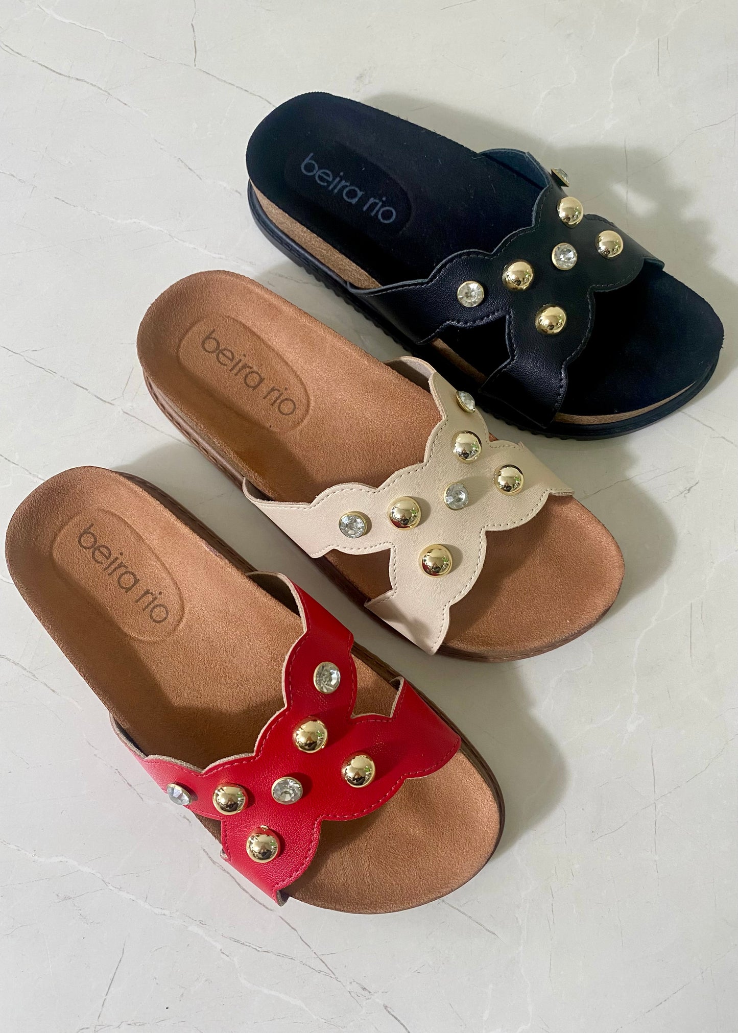 Beira Rio Sandals Chain Beige