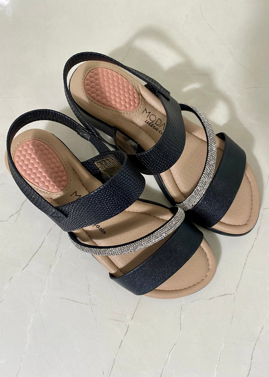 Modare Sandal Rhinestone Black
