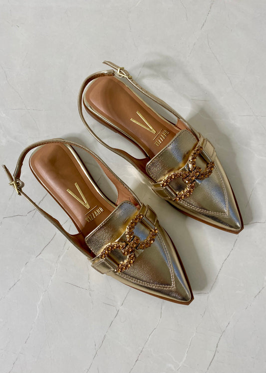 Vizzano Flat Slingback Dorado