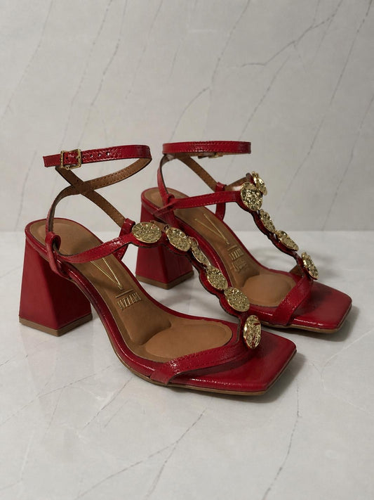 Vizzano intermedio Gold Charms Rojo Rubí