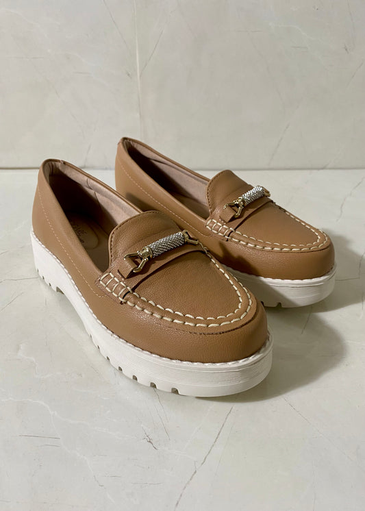 Modare Mocasín Camel Rhinestone