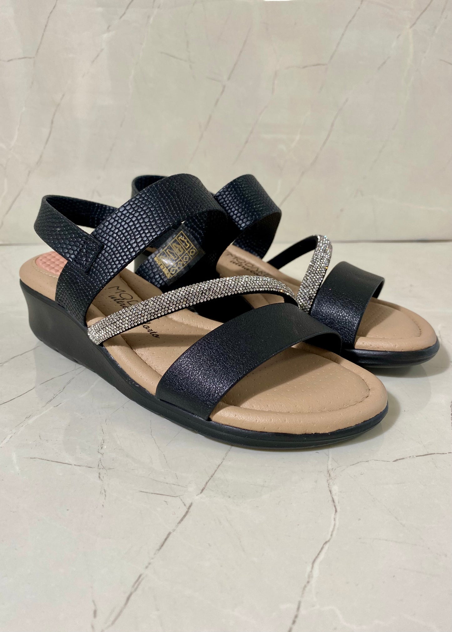 Modare Sandal Rhinestone Black