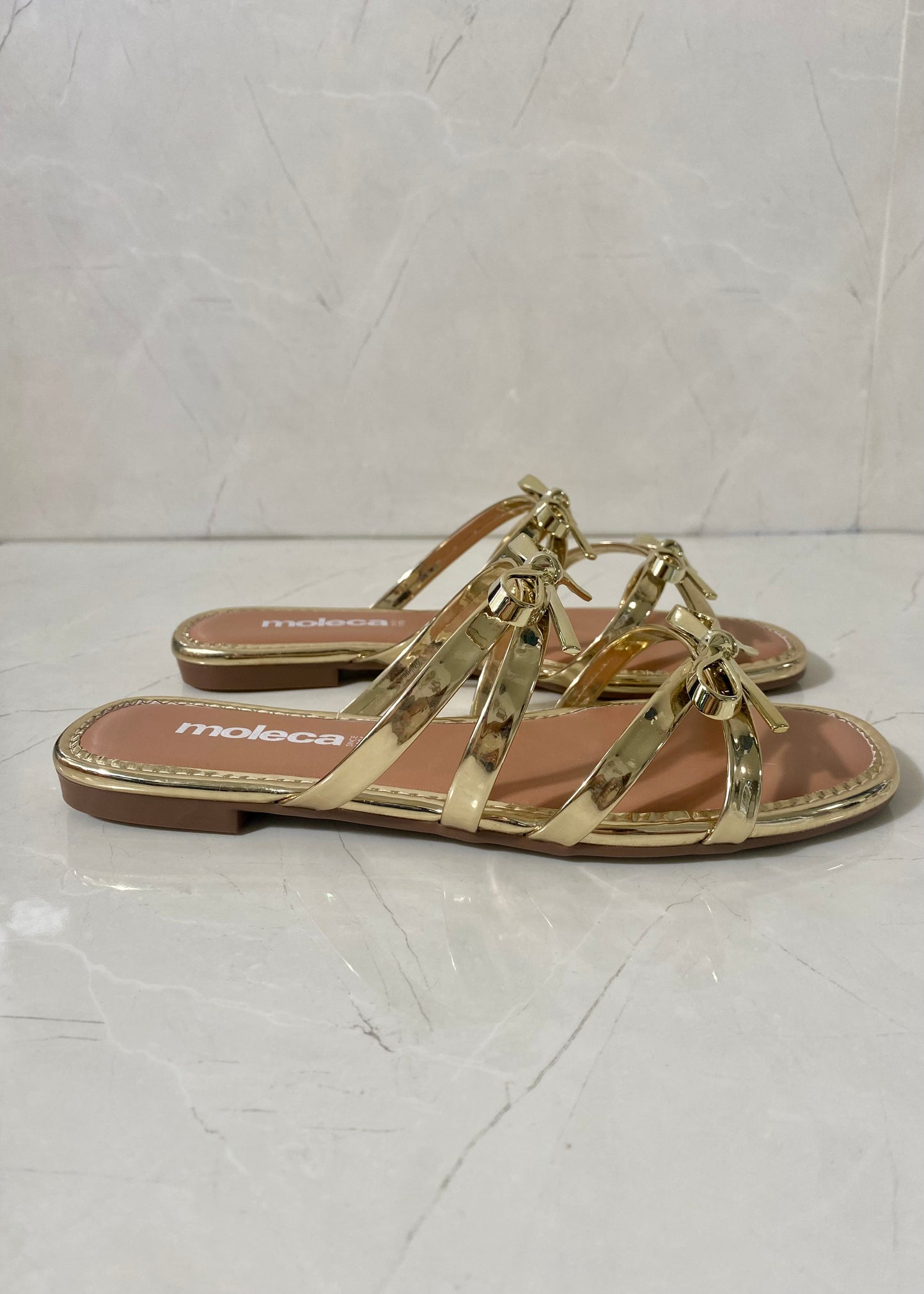 Moleca Metal Flats Coquette Oro