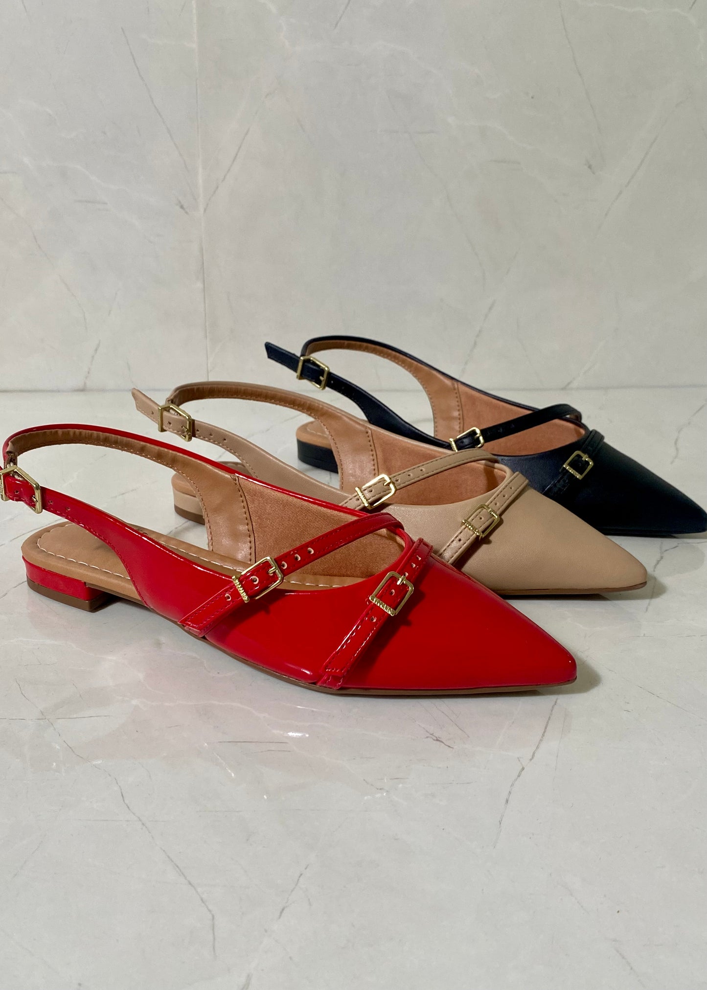 Vizzano Slingback Flats Red Charol
