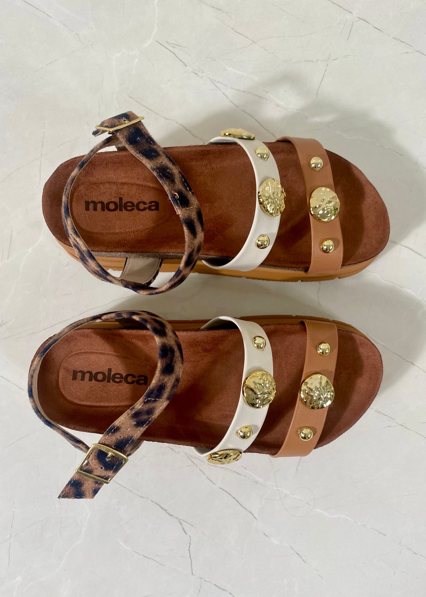 Moleca Plataform Print Multi Camel