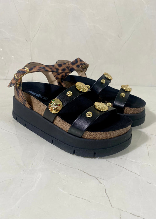Moleca Plataform Print Multi Black