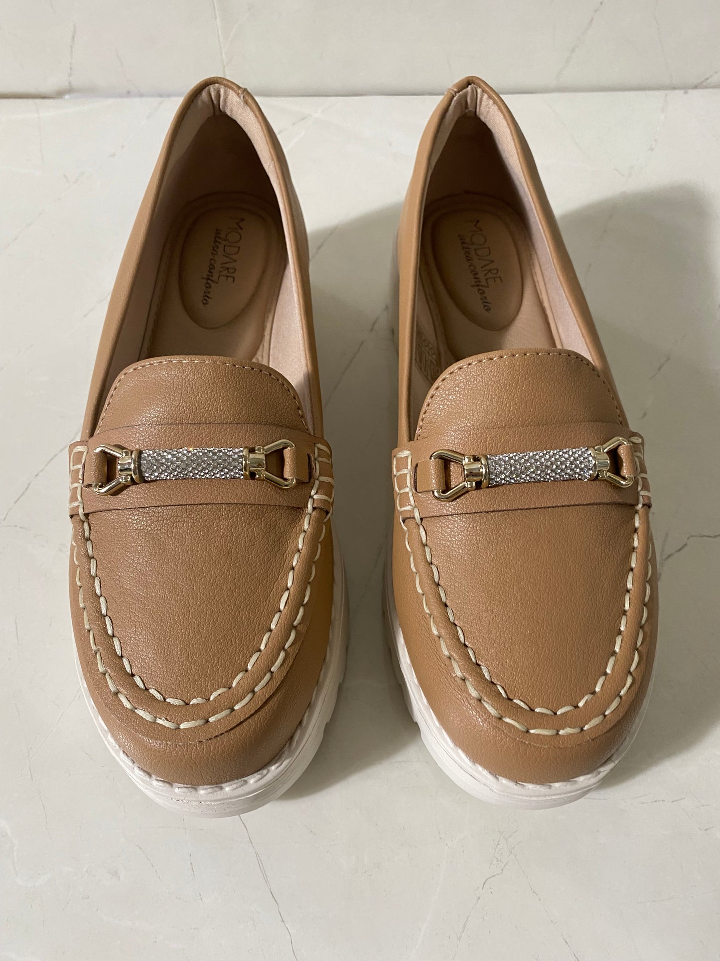 Modare Mocasín Camel Rhinestone