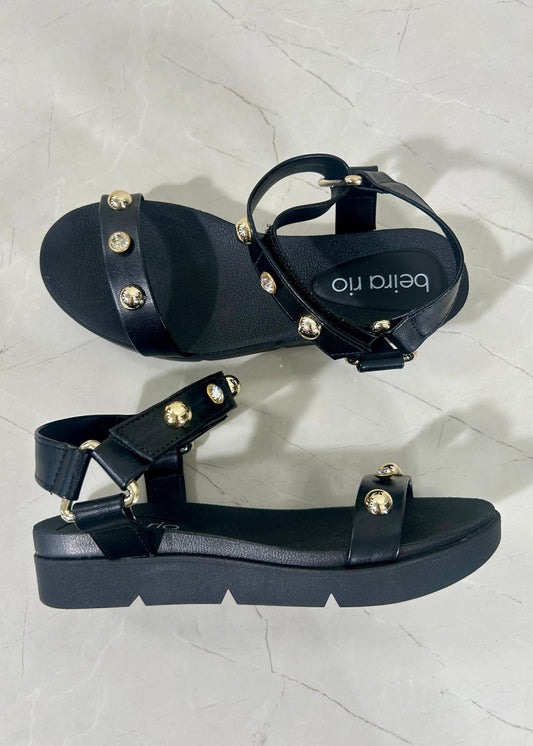 Beira Rio Sandal velcro Diamond Black