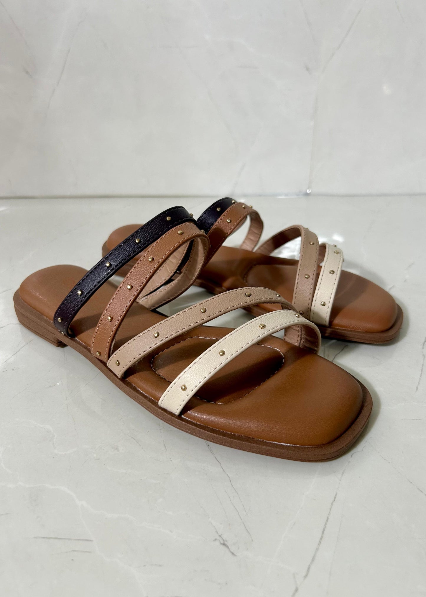 Beira Rio Sandal Flat 4 colores Camel