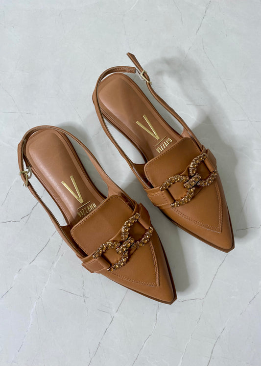 Vizzano Flat Slingback Camel
