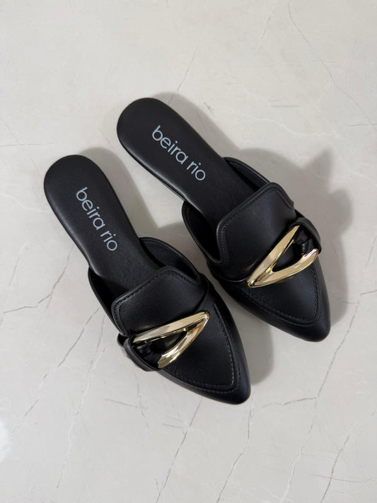 Beira Rio Mule Flats Black