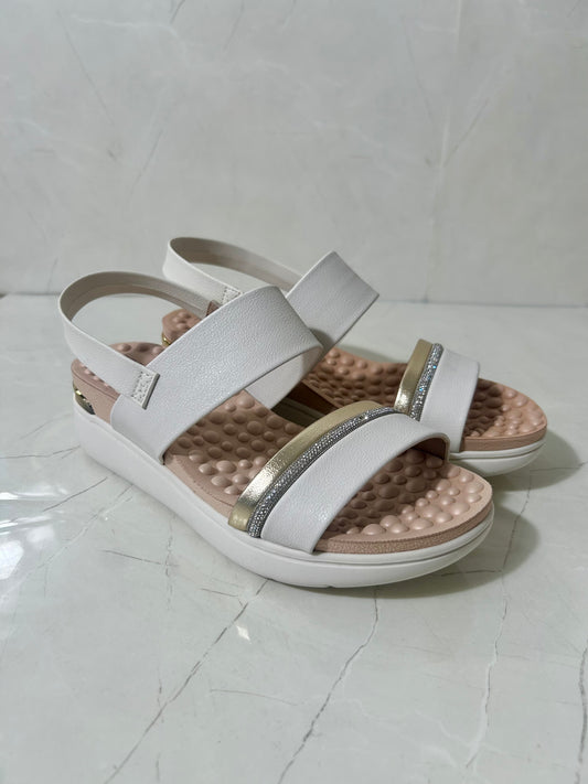 Modare White Glitter Sandals