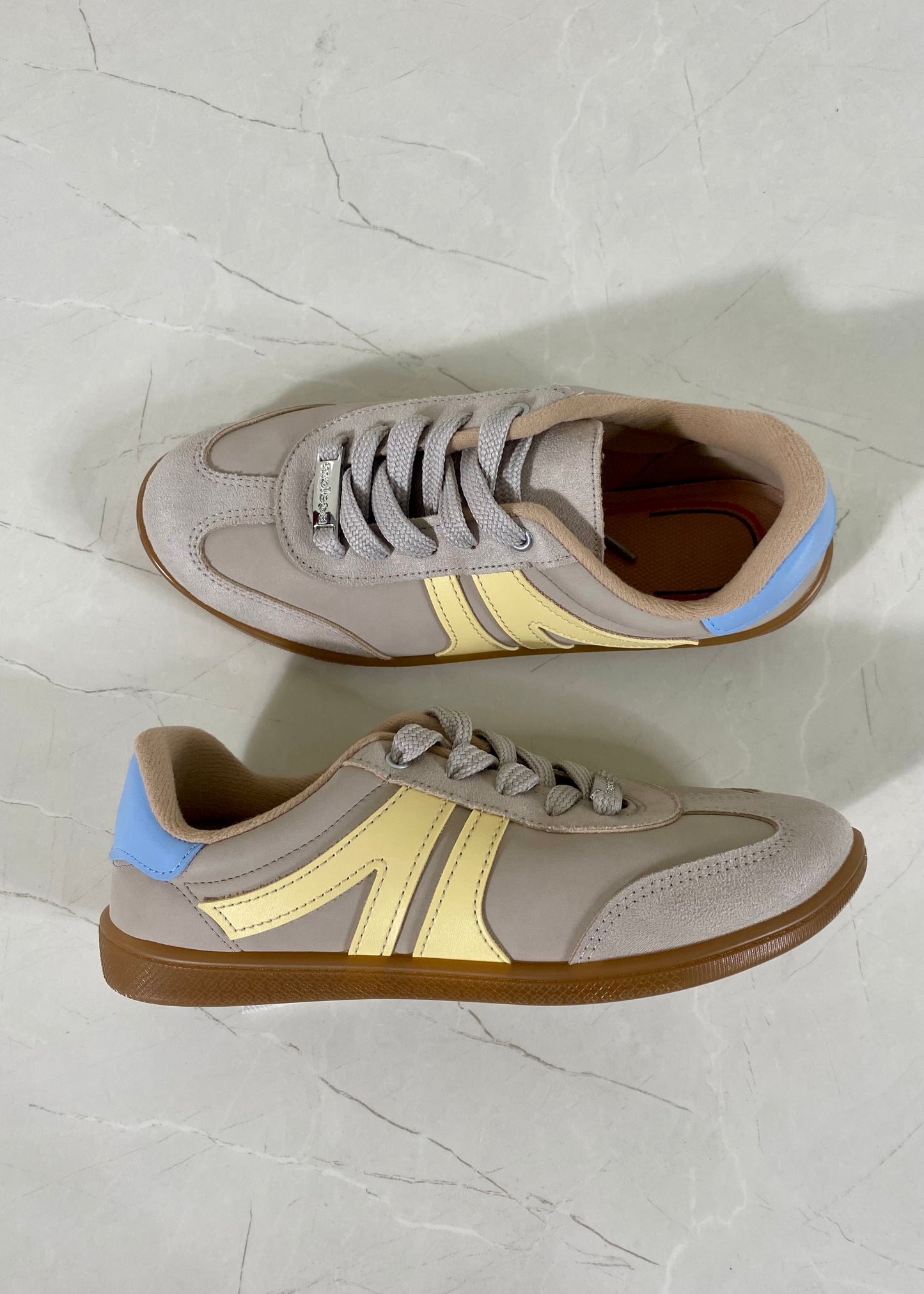 Moleca Tundia Sneakers Gris & Yellow Celestial