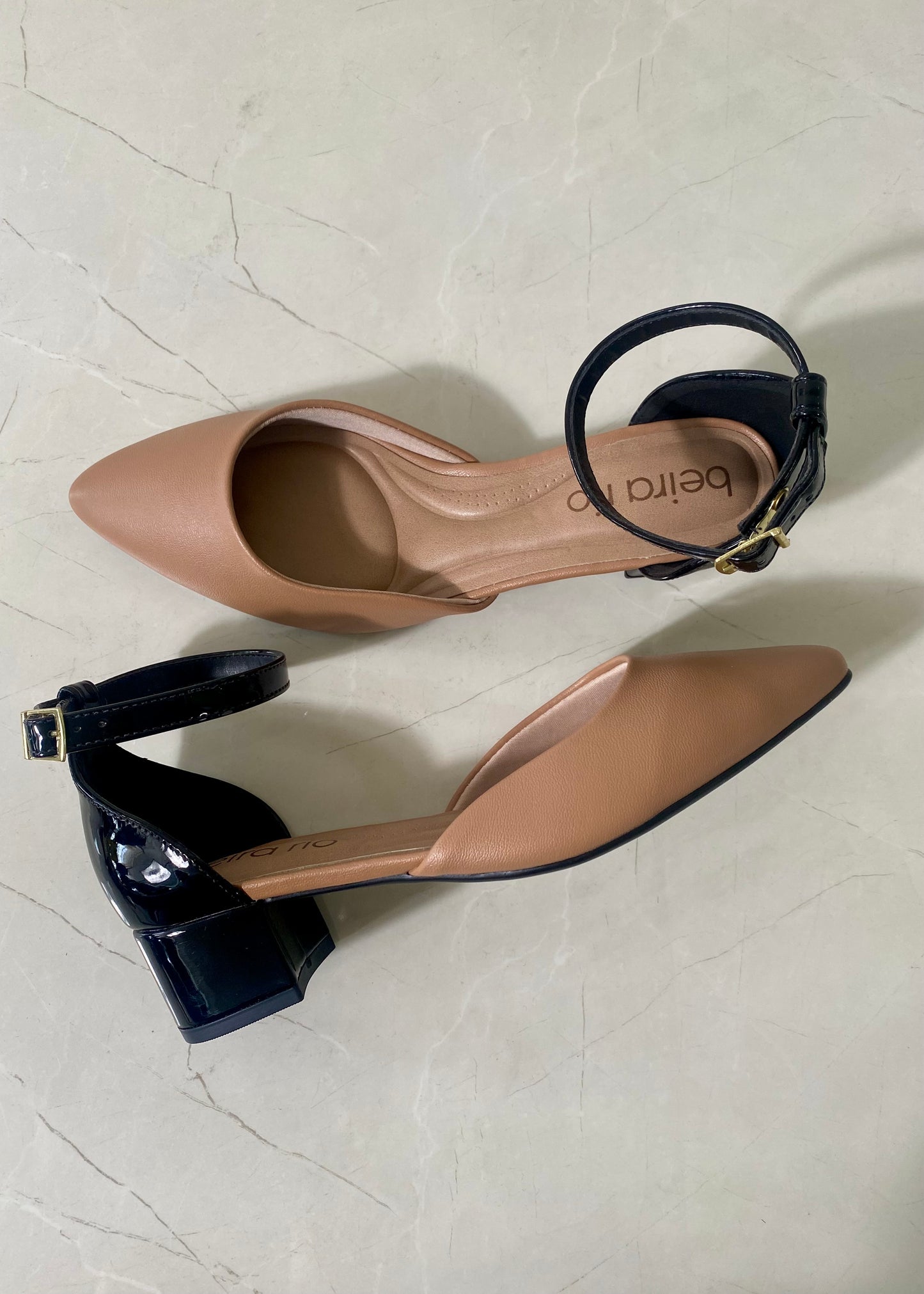 Beira Rio Black Charol Camel Mini