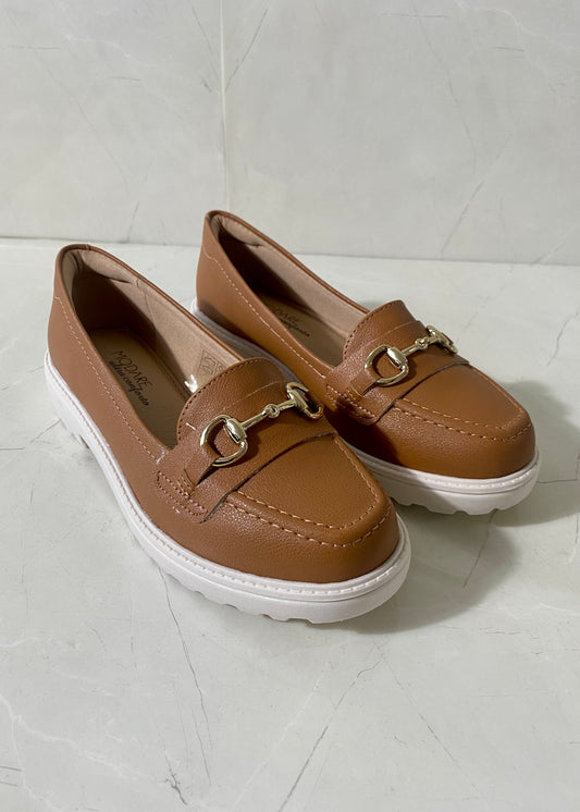 Modare Mocasín Camel and Gold