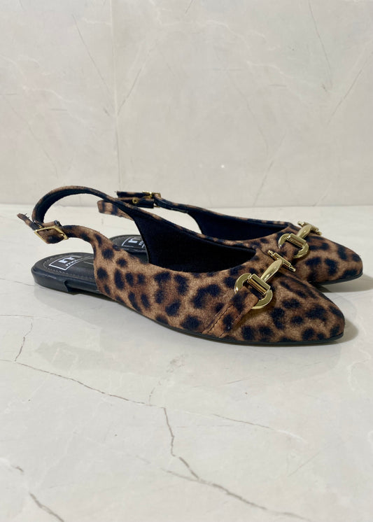 Moleca Lisboa Animal Print Flat