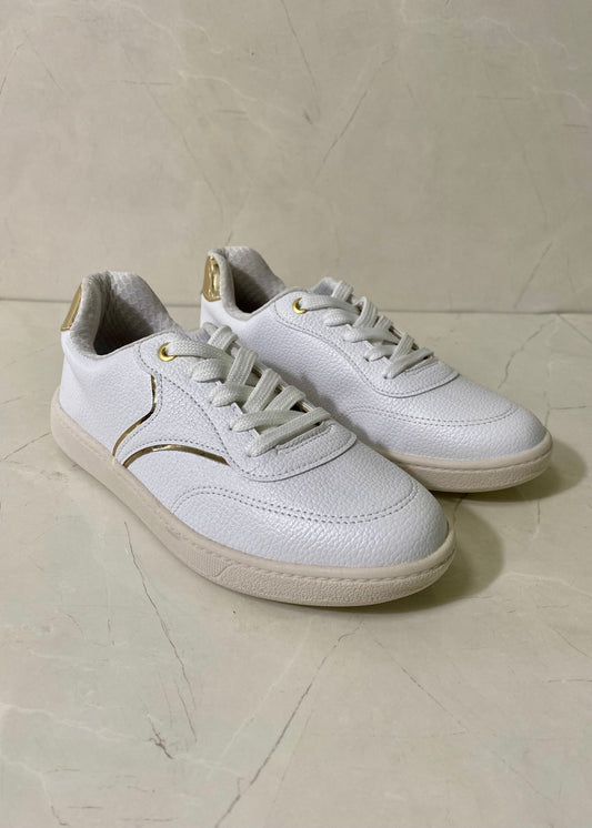 Beira Rio Sneakers White and Gold