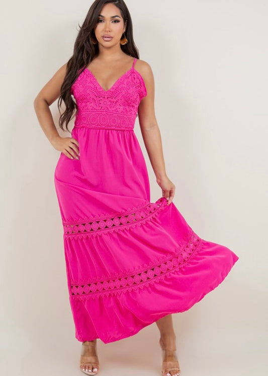 Maxi Drees Hot Pink