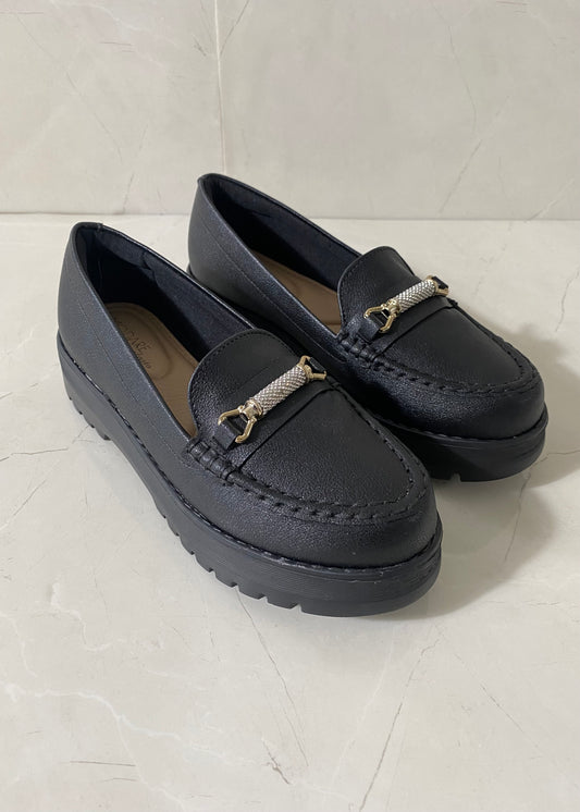 Modare Mocasín Black Rhinestone