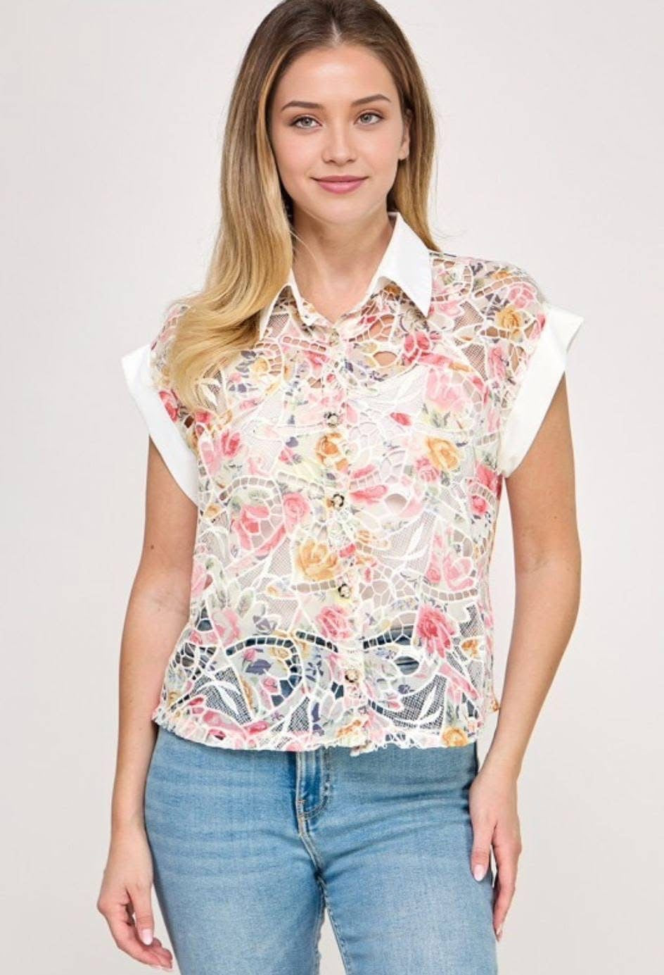 Blusa Pastel Flowers