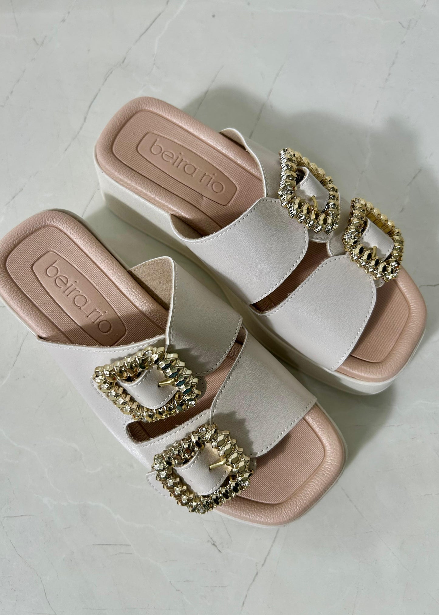 Beira Rio Plataform Chain Off White
