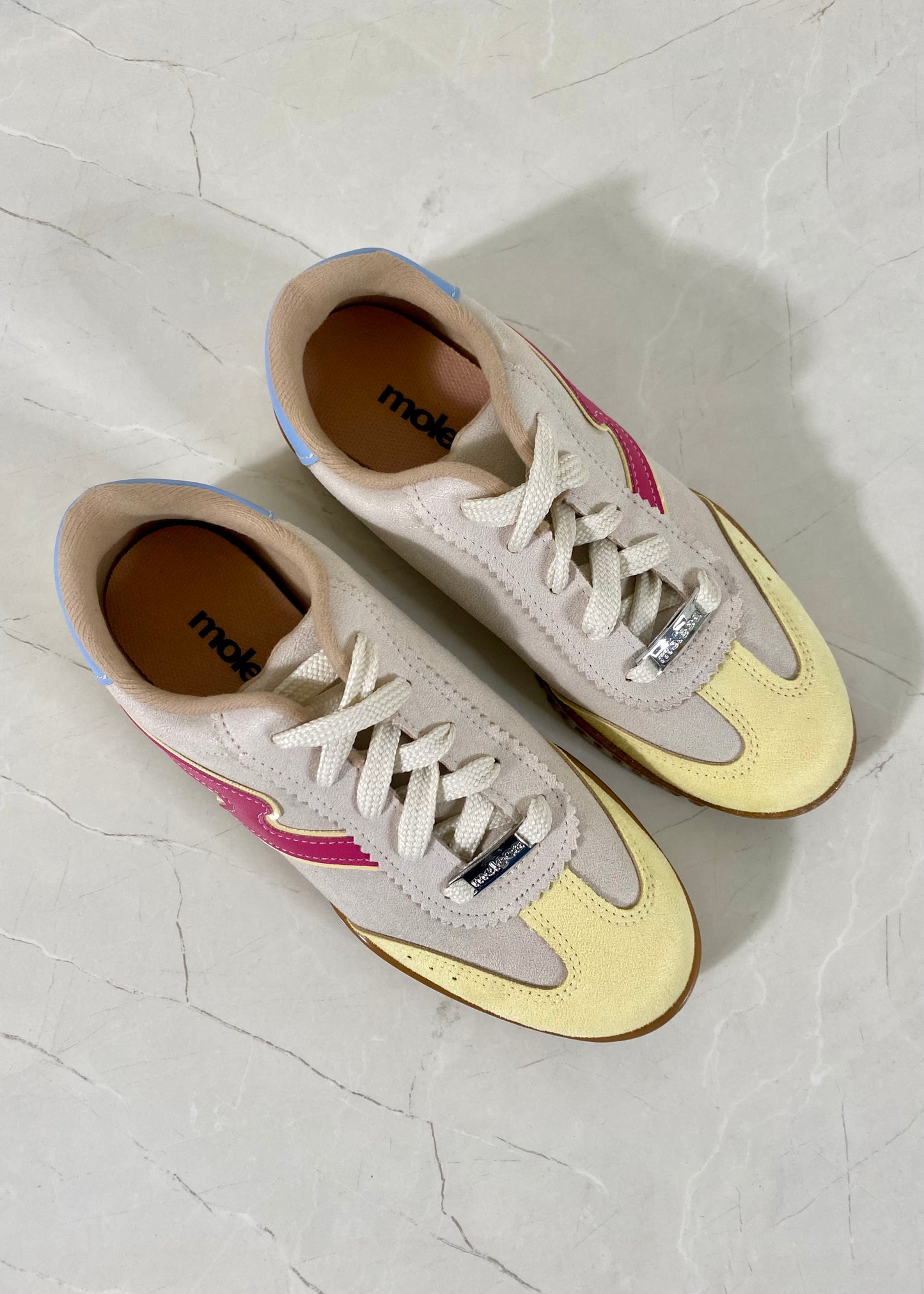 Moleca Fresh Sneakers Gris Yellow Pink