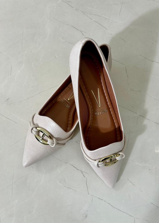 Vizzano Flats Detalle Dorado Off White