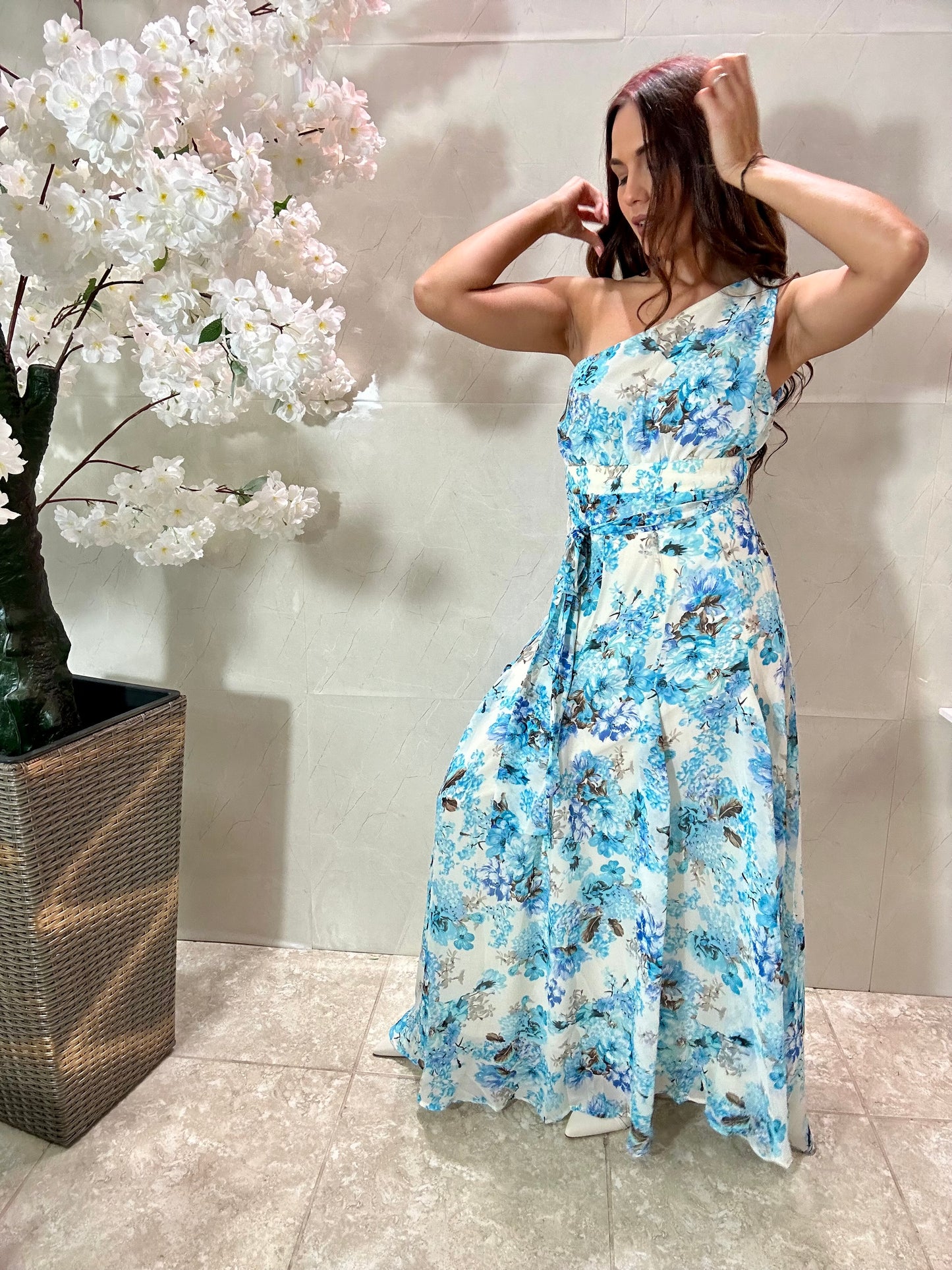 Flower Maxxi Blue Dress