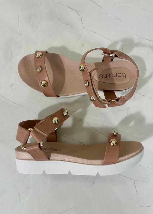 Beira Rio Sandal velcro Diamond Nude