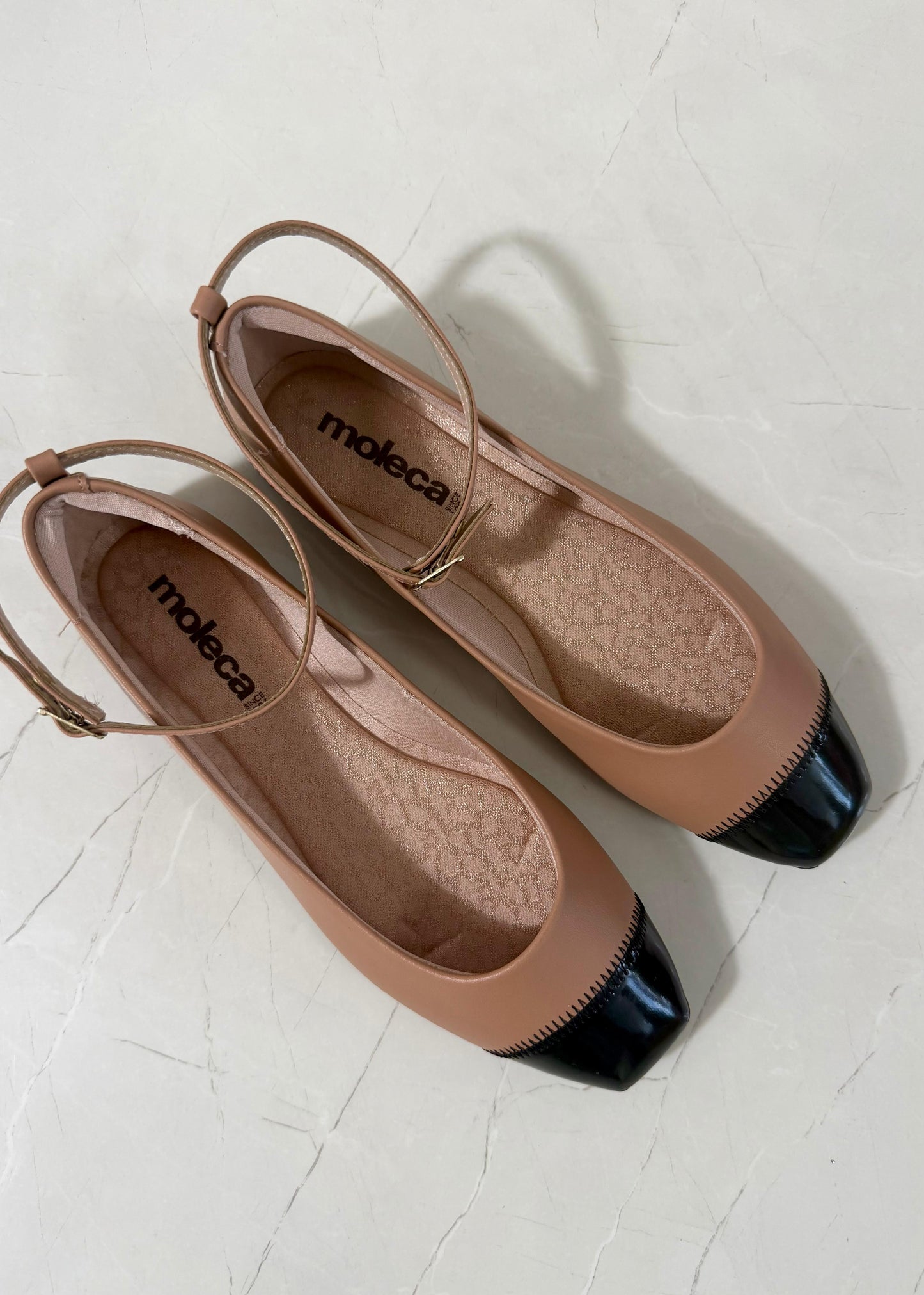 Moleca Flats Classic Bicolor Camel