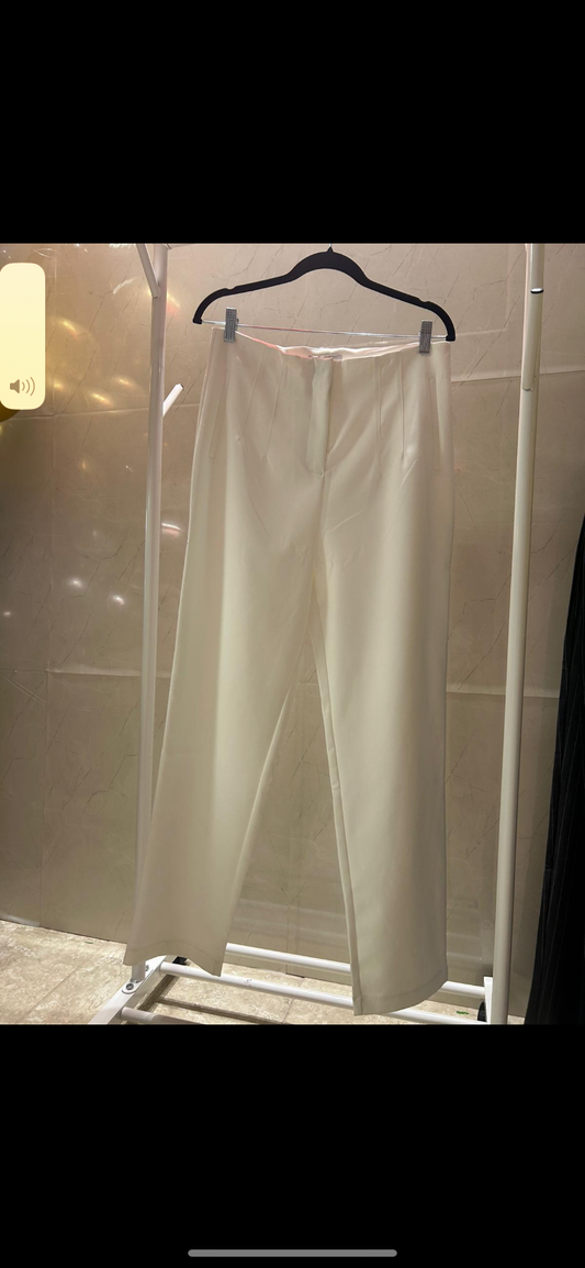 Pantalón de Vestir tipo Zara Blanco