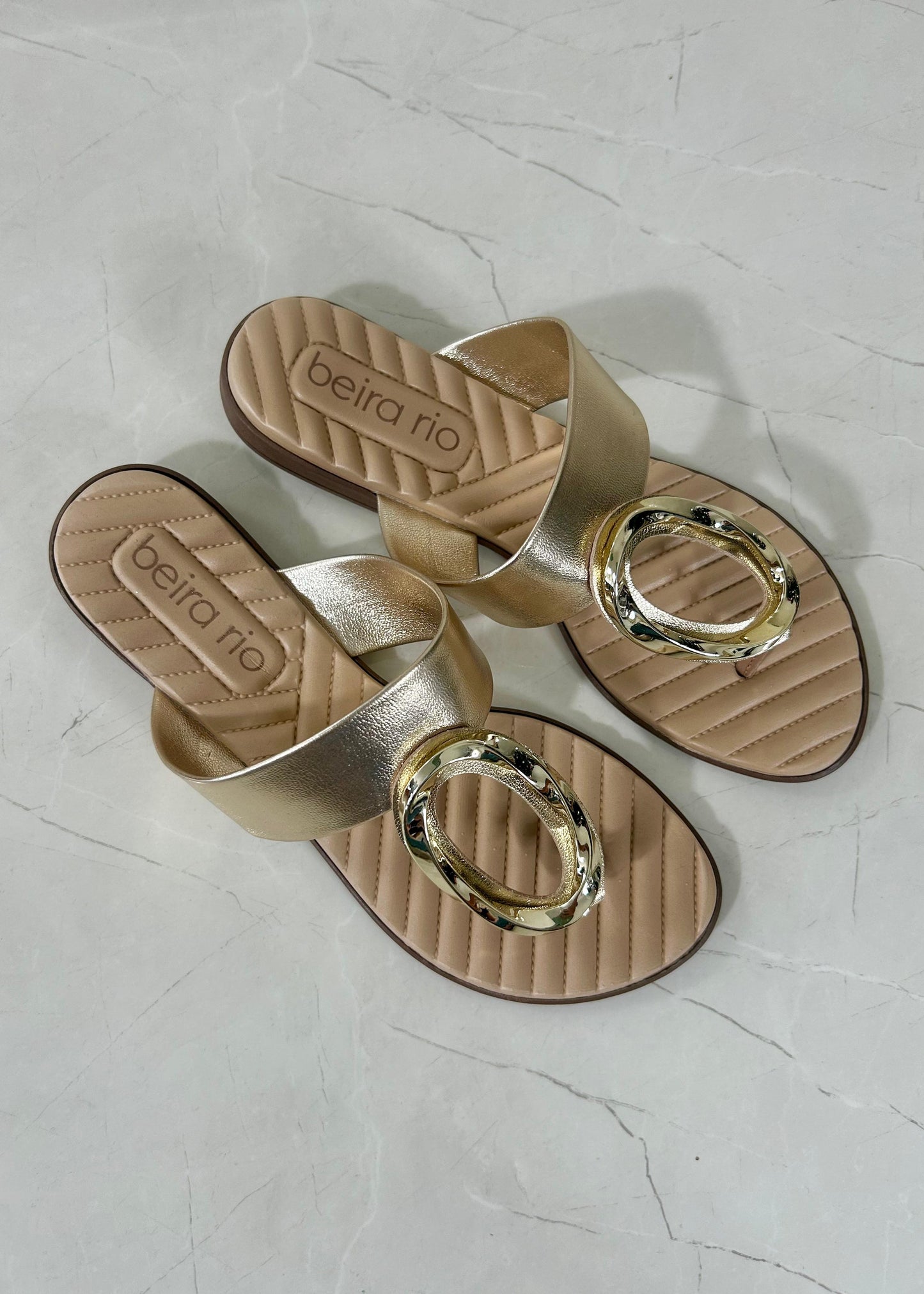Beira Rio Sandal chapa dorada Turím Dorada
