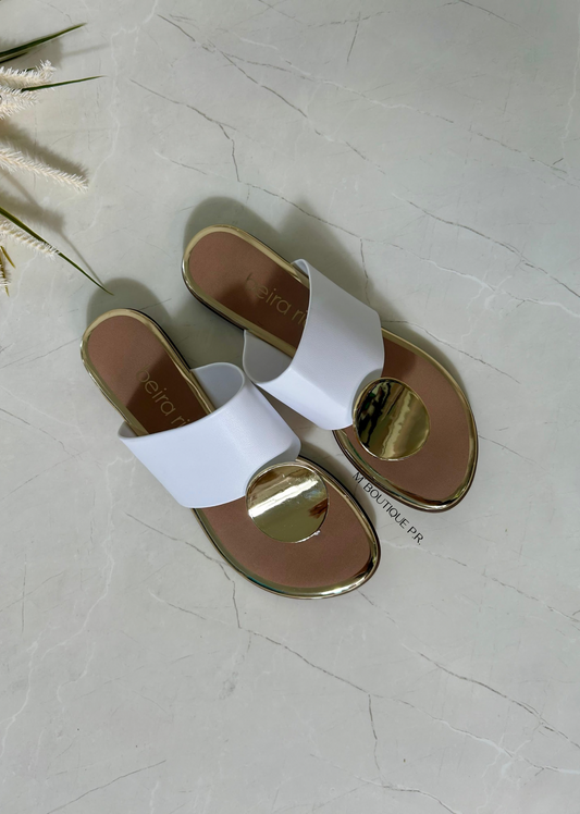 Beira Rio White Sandals