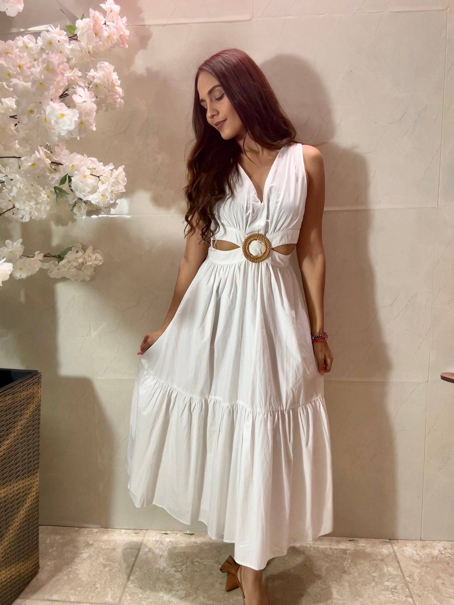 Boho White Maxi Dress