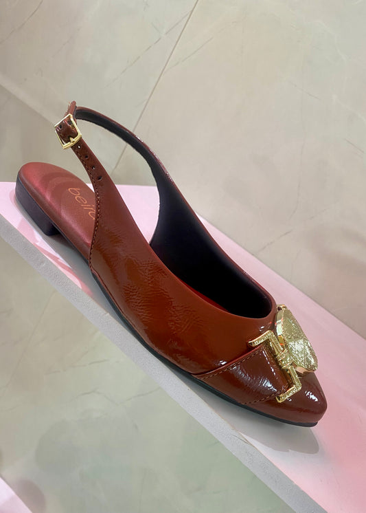 Beira Rio Flats Verniz Brown