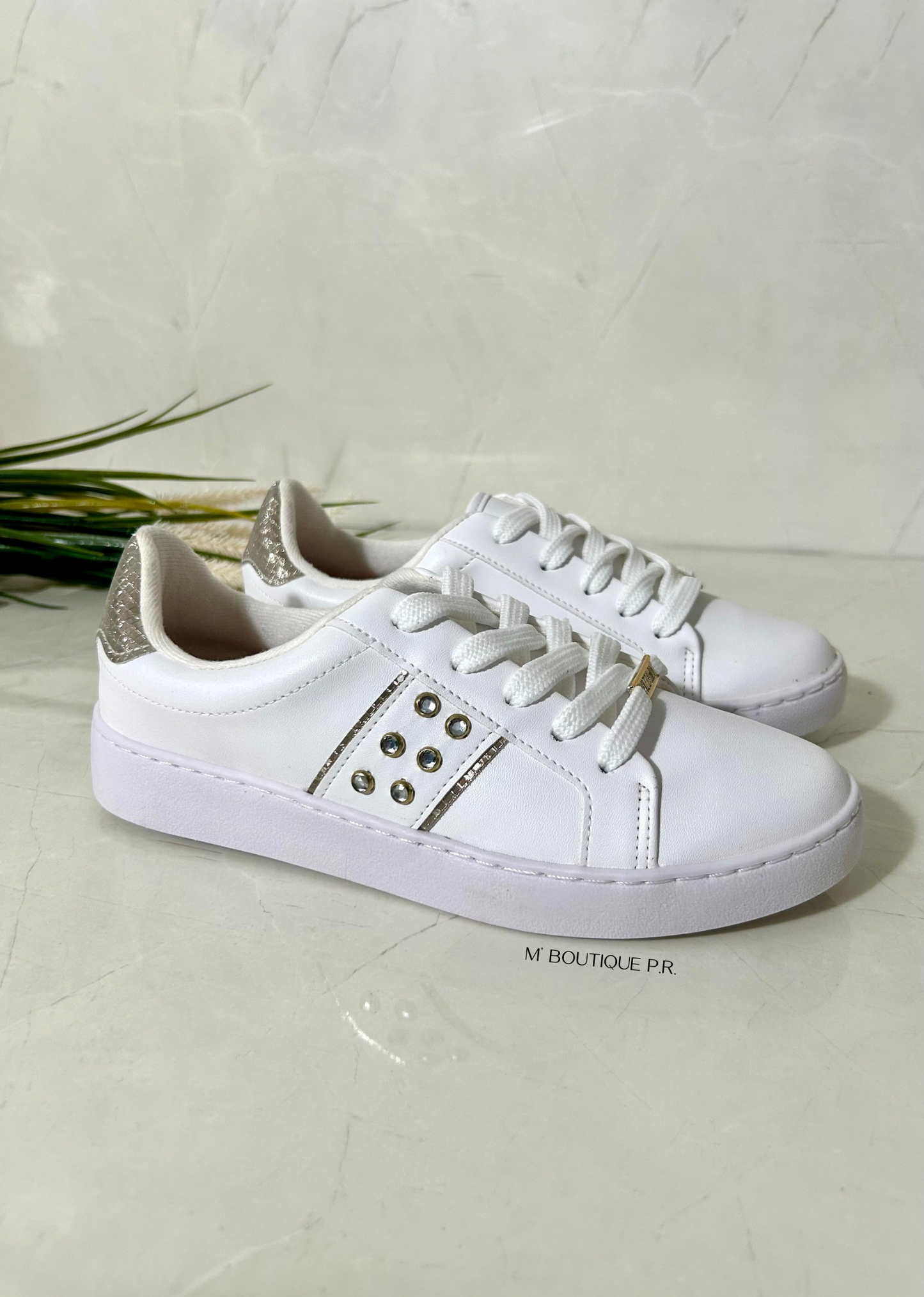 Vizzano White & Gold Sneakers