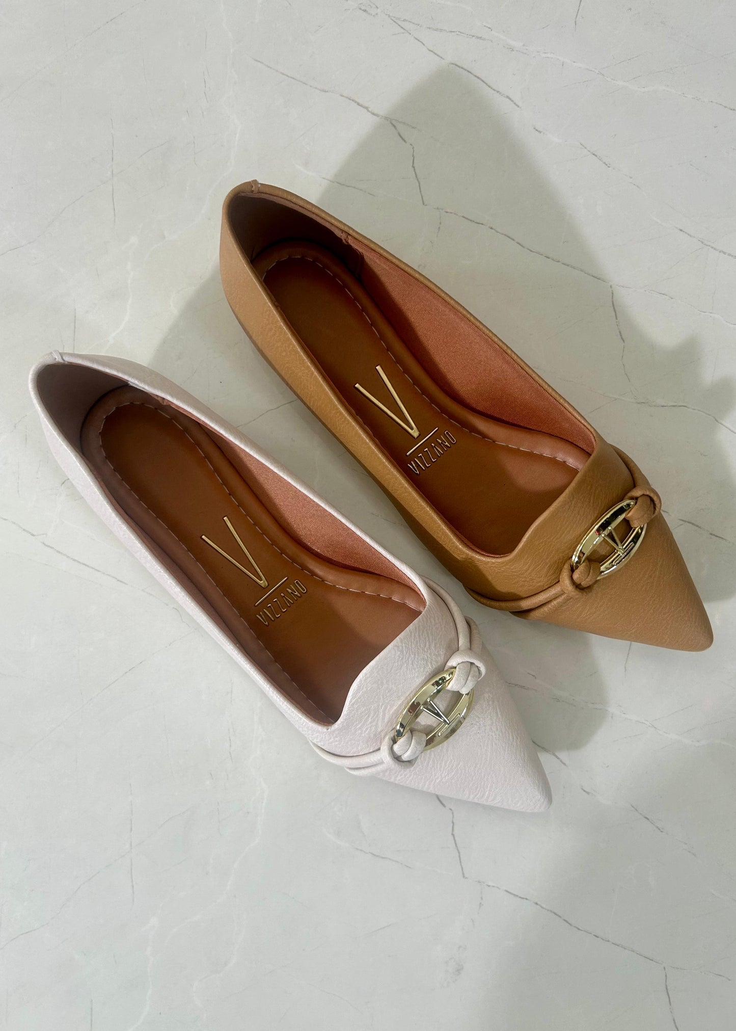 Vizzano Flats Detalle Dorado Off White