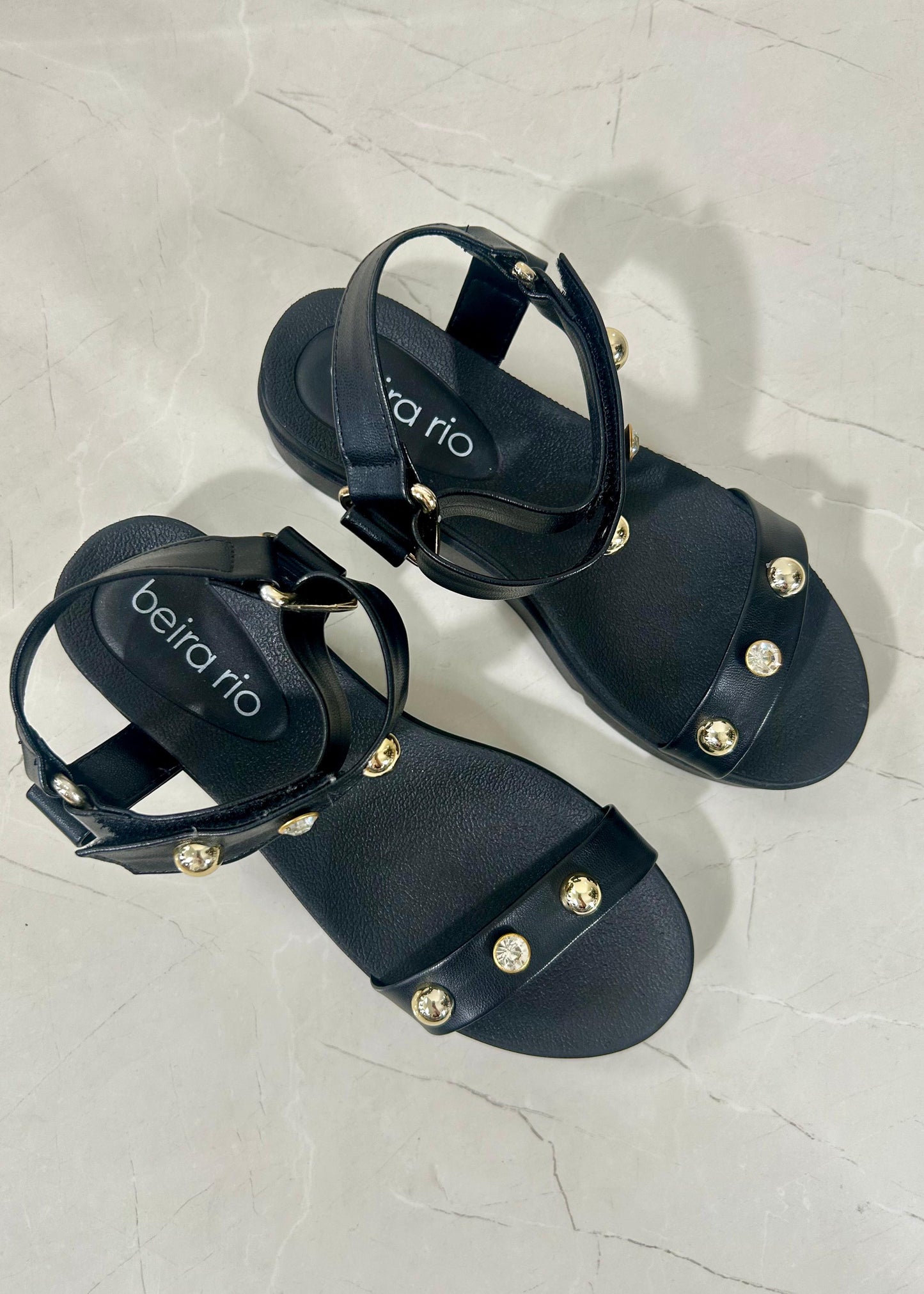Beira Rio Sandal velcro Diamond Black