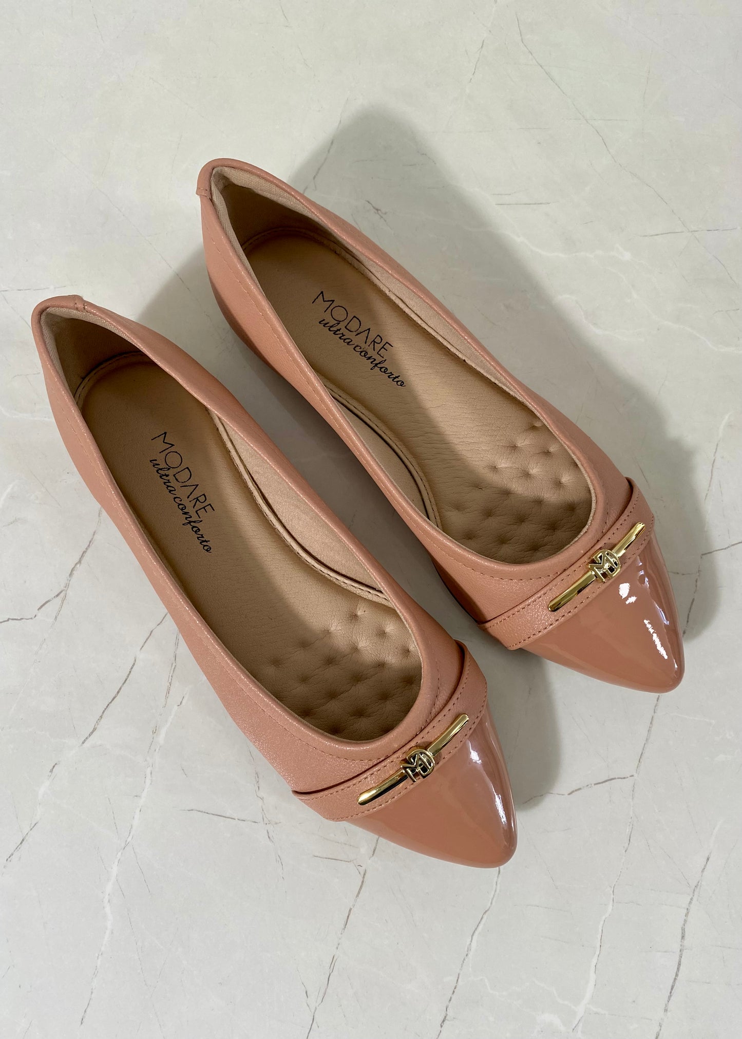 Modare Flats Nude Detalle Dorado