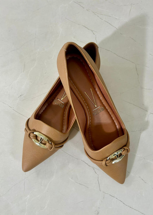 Vizzano Flats Detalle Dorado Camel
