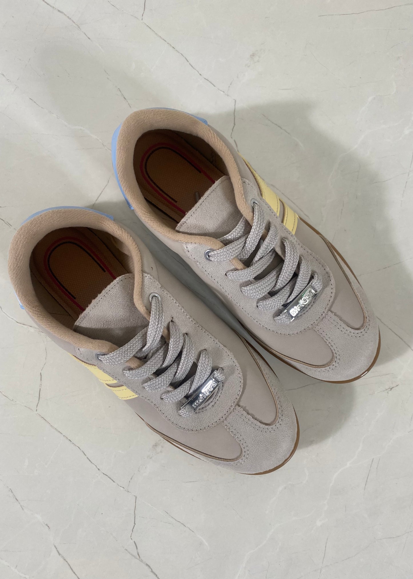 Moleca Tundia Sneakers Gris & Yellow Celestial