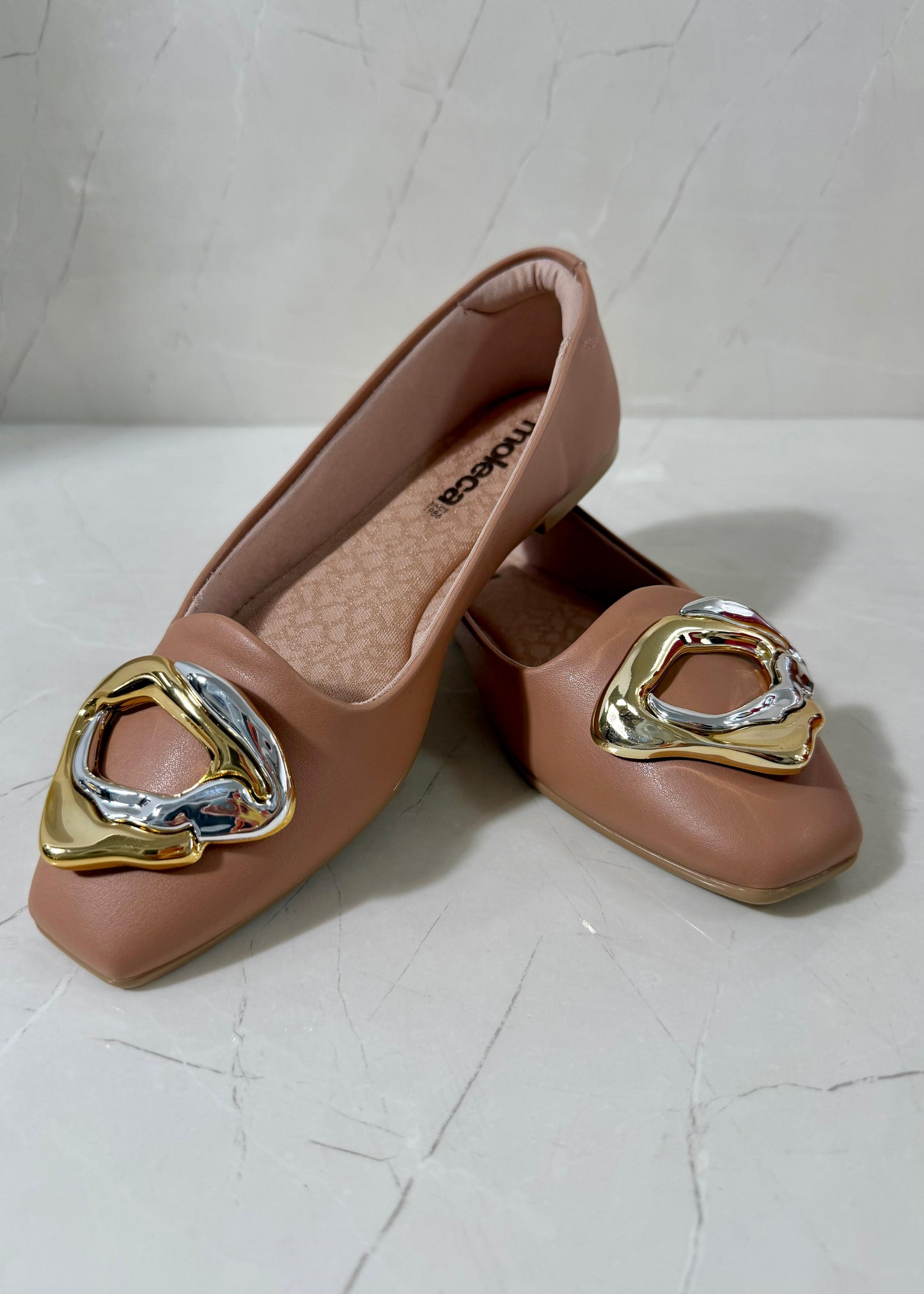 Moleca verniz Flats Charm Nude