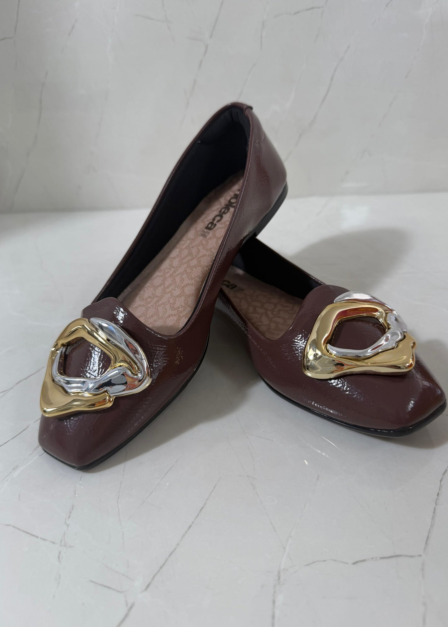 Moleca verniz Flats Charm Chocolate