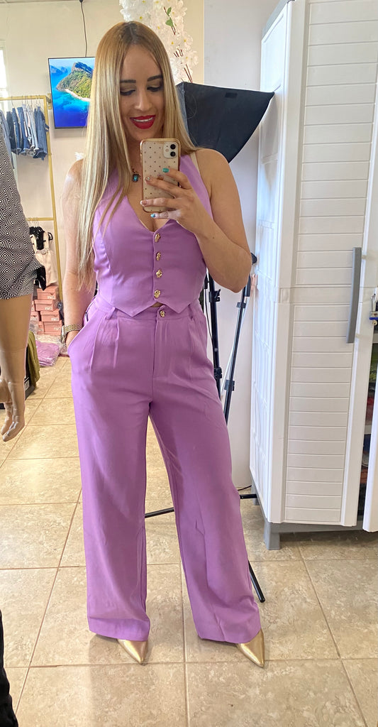 Lavanda Vest & Pant Set