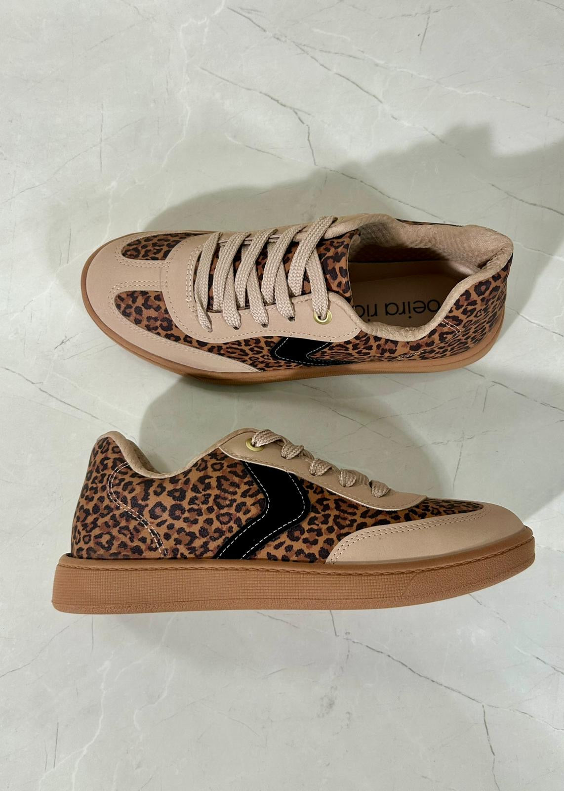 Beira Rio Tenis Animal Print Camel