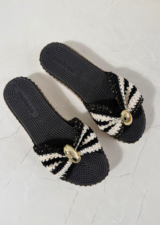 Moleca Tira Sandal Multi Black