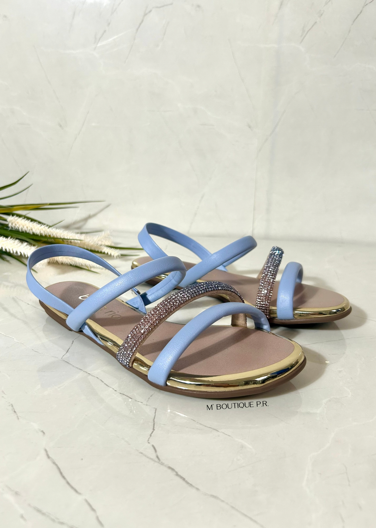 Beira Rios Blue & Gold Sandals