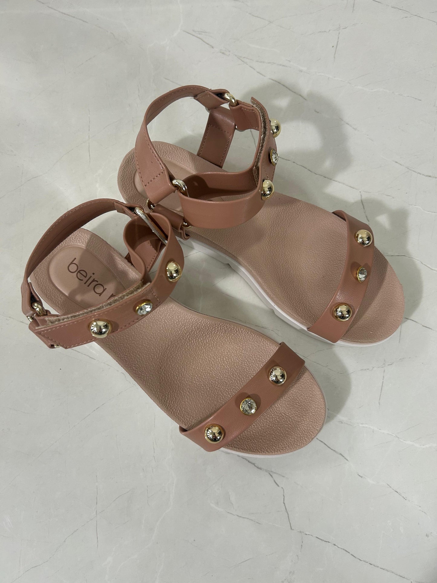 Beira Rio Sandal velcro Diamond Nude