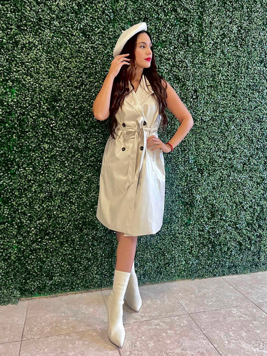 Beige Vest Dress