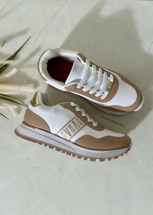 Vizzano White & Nude Sneakers